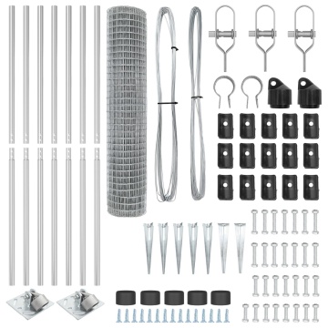 Gard Euro cu 7 posturi cu țepi 1.5x10 m Oțel galvanizat - Img 4