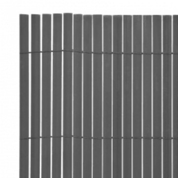 Gard pentru grădină cu 2 fețe, gri, 110x500 cm - Img 5