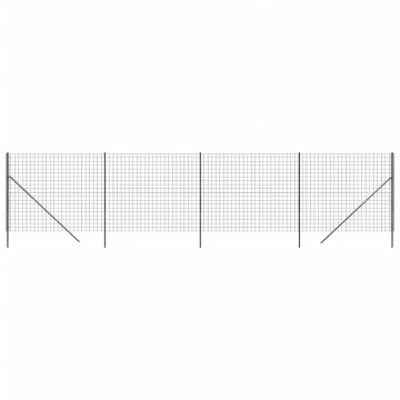Gard plasă de sârmă, antracit, 1,6x10 m, oțel galvanizat - Img 2