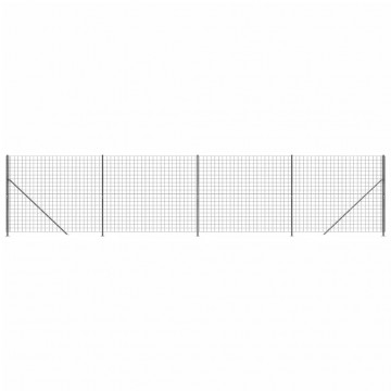 Gard plasă de sârmă cu bordură, antracit, 1,6x10 m - Img 2