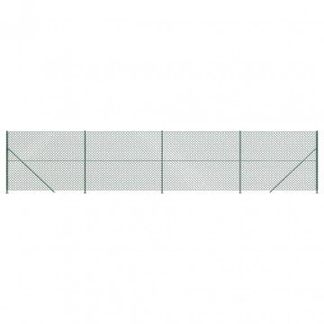 Gard plasă de sârmă cu bordură, verde, 1,4x10 m - Img 2