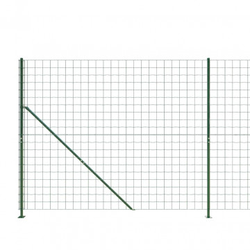 Gard plasă de sârmă cu bordură, verde, 1,4x25 m - Img 4