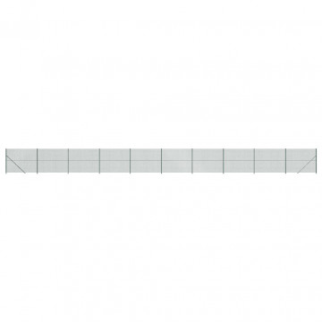Gard plasă de sârmă cu bordură, verde, 1,6x25 m - Img 2