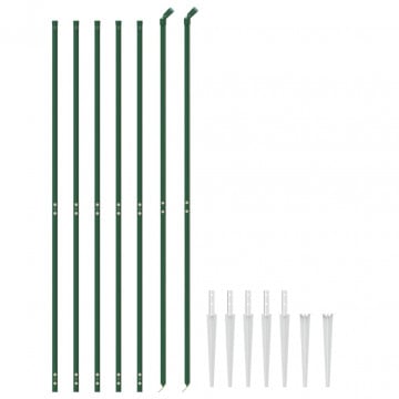 Gard plasă de sârmă cu țăruși de fixare, verde, 1,6x10 m - Img 3