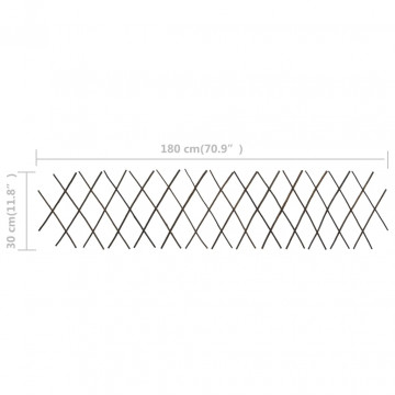 Garduri cu zăbrele, 5 buc.,180 x 30 cm, salcie - Img 6