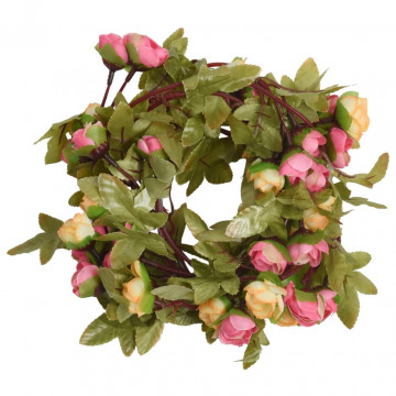 Ghirlande de flori artificiale, 6 buc., roz, 215 cm - Img 1