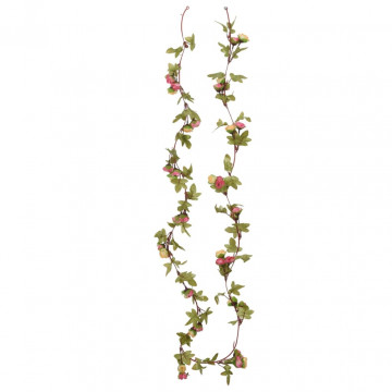 Ghirlande de flori artificiale, 6 buc., roz, 215 cm - Img 3