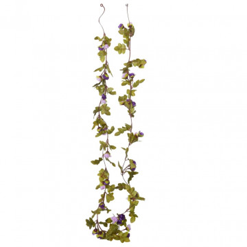 Ghirlande de flori artificiale, 6 buc., violet deschis, 215 cm - Img 3
