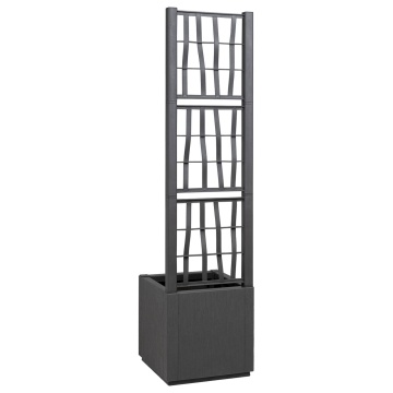 Ghiveci gri închis cu spalier - 36x36x140 cm - Img 3
