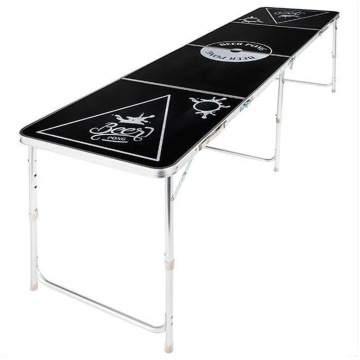 HI Masă pliabilă pentru Beer Pong, înălțime reglabilă, negru - Img 1