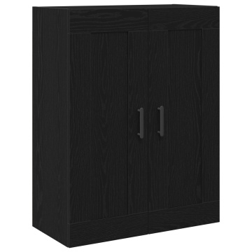 Highboard Negru Stejar 69,5x34x90 cm Lemn Structurat - Img 2