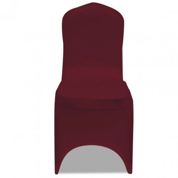 Husă de scaun elastică, 4 buc., roșu bordo - Img 2