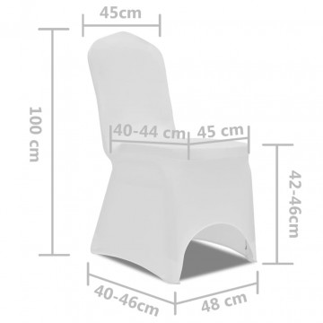 Husă de scaun elastică, 50 buc., alb - Img 6