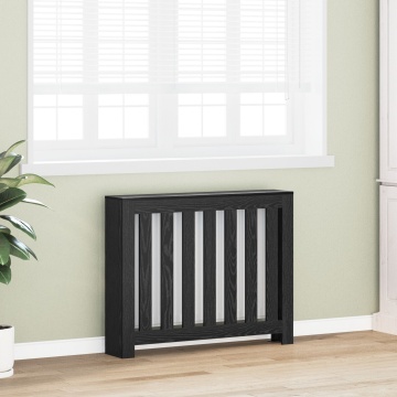 Husă pentru Radiatoare Stejar Negru 104x20x82 cm Lemn Ingineresc - Img 3