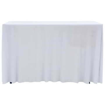 Huse de masă elastice, 2 buc., alb, 183 x 76 x 74 cm - Img 2