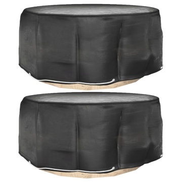 Huse mobilier de grădină, 2 buc., 10 ocheți, rotund, Ø230x90 cm - Img 1