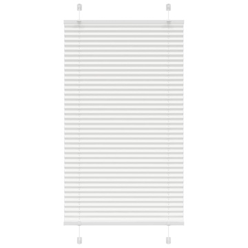 Jaluză plisată alb 75x100cm Lățime țesătură 74,4 cm poliester - Img 1