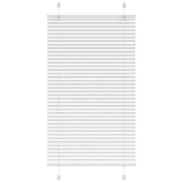 Jaluză plisată alb 75x150 cm Lățime țesătură 74,4cm poliester - Img 1