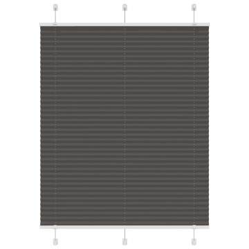 Jaluză plisată negru 105x150 cm Lățime țesătură 104,4 cm - Img 1