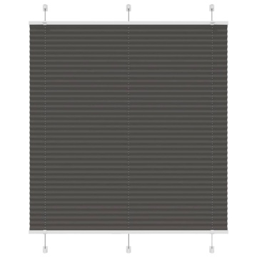 Jaluză plisată negru 120x150 cm Lățime țesătură 119,4 cm - Img 1
