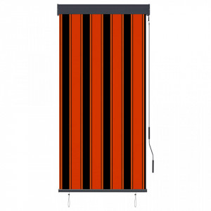 Jaluzea tip rulou de exterior, portocaliu și maro, 80 x 250 cm - Img 2