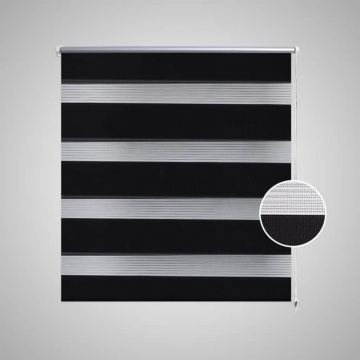 Jaluzea tip zebră, 140 x 175 cm, negru - Img 3