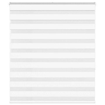 Jaluzea tip zebra alb lățime țesătură 120,9 cm poliester - Img 1