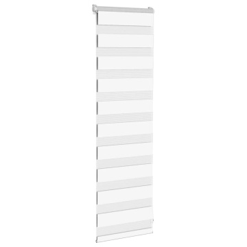 Jaluzea tip zebra alb lățime țesătură 35,9 cm poliester - Img 3