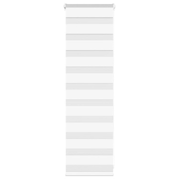 Jaluzea tip zebra alb lățime țesătură 40,9 cm poliester - Img 1