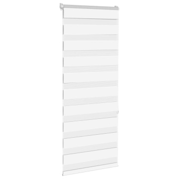 Jaluzea tip zebra alb lățime țesătură 50,9 cm poliester - Img 3