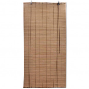 Jaluzele din bambus tip rulou, 2 buc., maro, 80x160 cm - Img 2