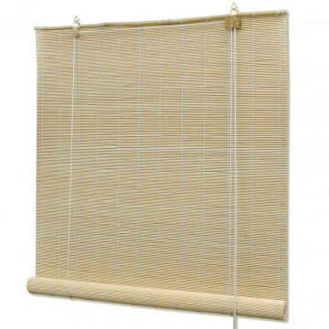 Jaluzele rulabile, 120 x 220 cm, bambus natural - Img 1