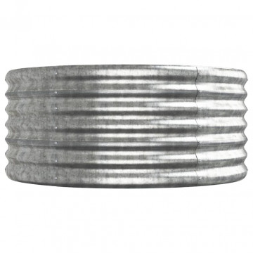 Jardinieră, argintiu, 368x80x36 cm, oțel vopsit electrostatic - Img 3