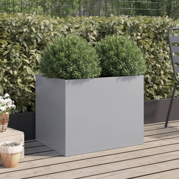 Jardinieră, argintiu, 62x47x46 cm, oțel galvanizat - Img 3