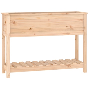 Jardinieră cu raft, 111,5x34,5x81 cm, lemn masiv de pin - Img 2
