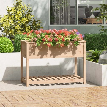 Jardinieră cu raft, 111,5x54x81 cm, lemn masiv de pin - Img 1
