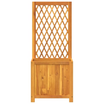 Jardinieră cu spalier, 55x29,5x132 cm, lemn masiv acacia - Img 4