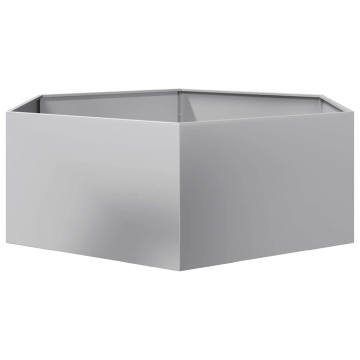 Jardinieră de grădină 138x120x45 cm oțel galvanizat hexagonal - Img 4