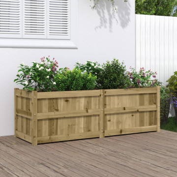 Jardinieră de grădină, 150x50x50 cm, lemn de pin impregnat - Img 1
