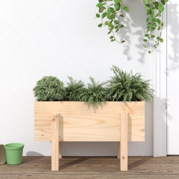 Jardinieră de grădină, 62x30x38 cm, lemn masiv de pin - Img 1