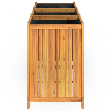 Jardinieră de grădină cu căptușeală, 150x50x75 cm, lemn acacia - Img 5