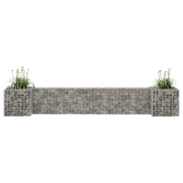 Jardinieră gabion în formă de H, 260 x 40 x 40 cm, sârmă oțel - Img 1