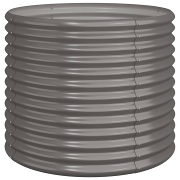 Jardinieră grădină gri 80x80x68 cm oțel vopsit electrostatic - Img 2