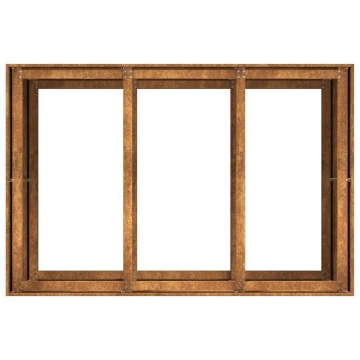 Jardinieră Rusty 120x80x80 cm Oțel pentru intemperii - Img 5