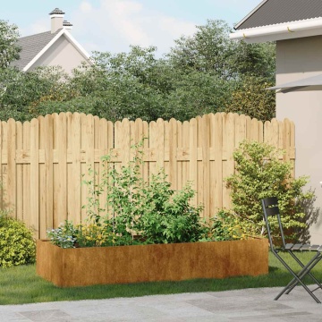 Jardinieră Rusty 200x80x40 cm Oțel pentru intemperii - Img 3