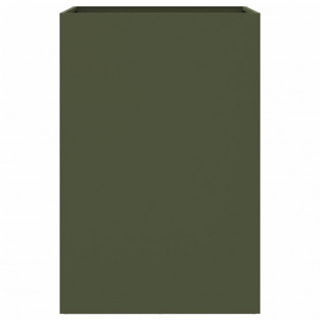 Jardinieră, verde măsliniu, 52x48x75 cm, oțel laminat la rece - Img 5