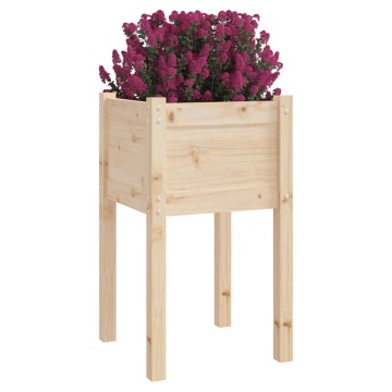 Jardiniere de grădină, 2 buc., 40x40x70 cm, lemn masiv de pin - Img 3