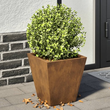 Jardiniere grădină, 2 buc., 30x30x30 cm, oțel corten - Img 1