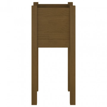 Jardiniere grădină 2 buc. maro miere 31x31x70 cm lemn masiv pin - Img 8