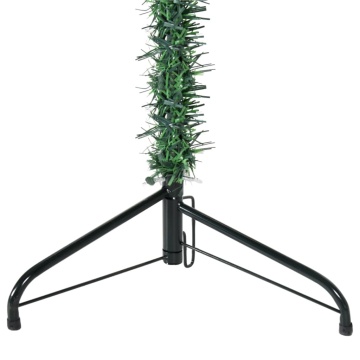 Jumătate brad de Crăciun subțire cu suport, verde, 150 cm - Img 5